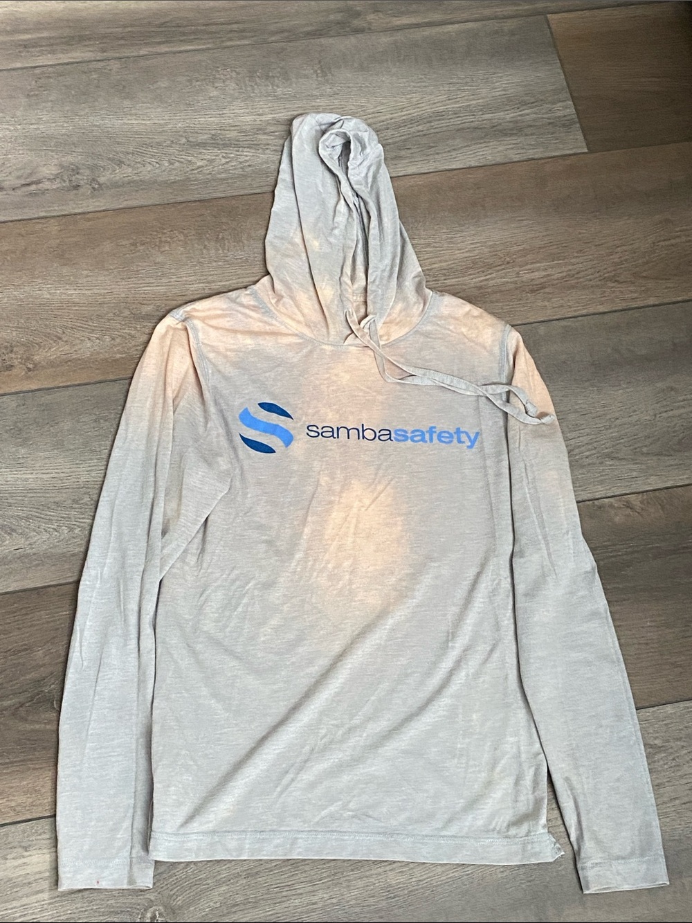 Sport-Tek Light Gray Hoodie with Blue Logo